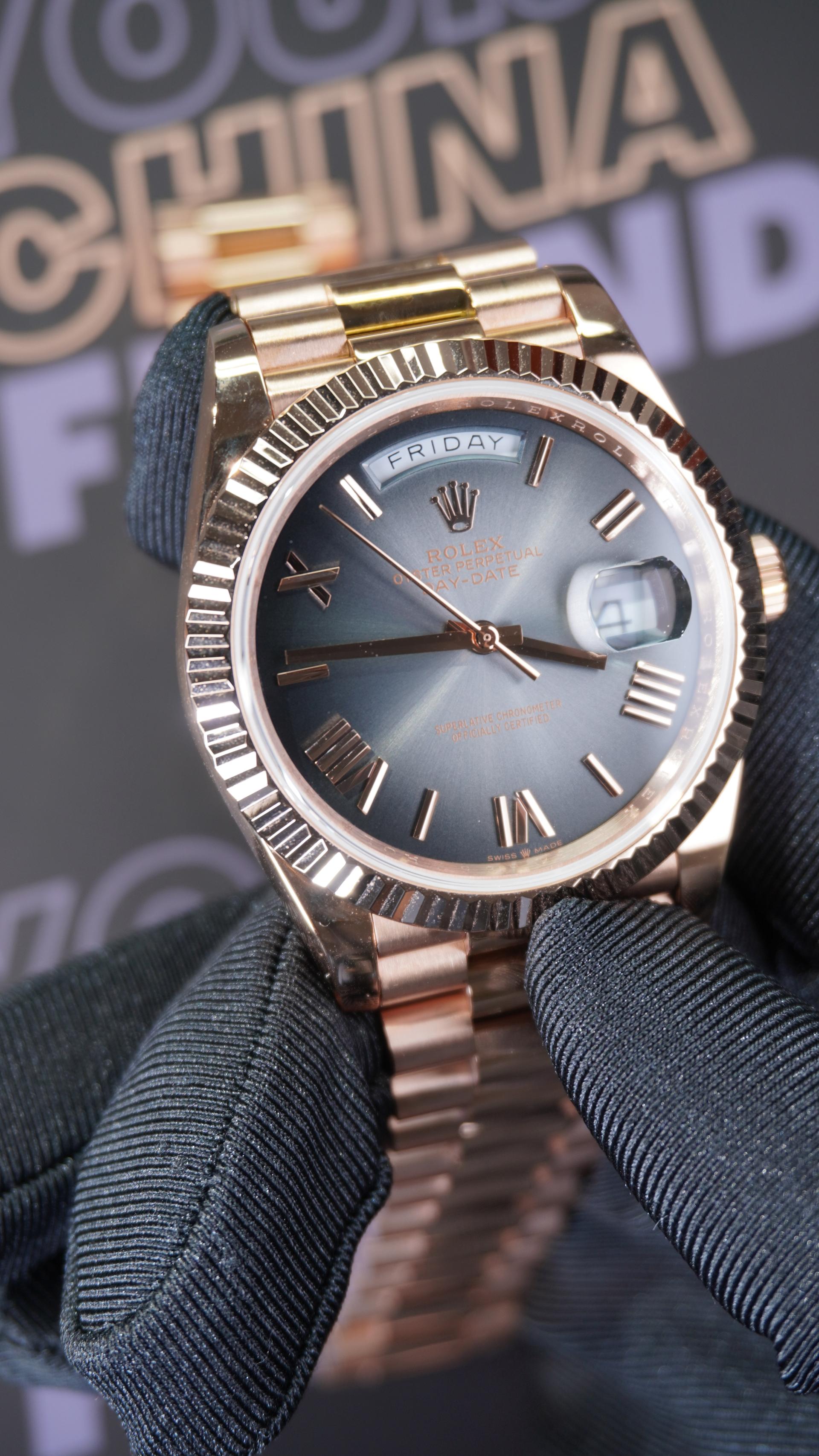 DayDate Rose Gold Smoke Ombre 40mm 5