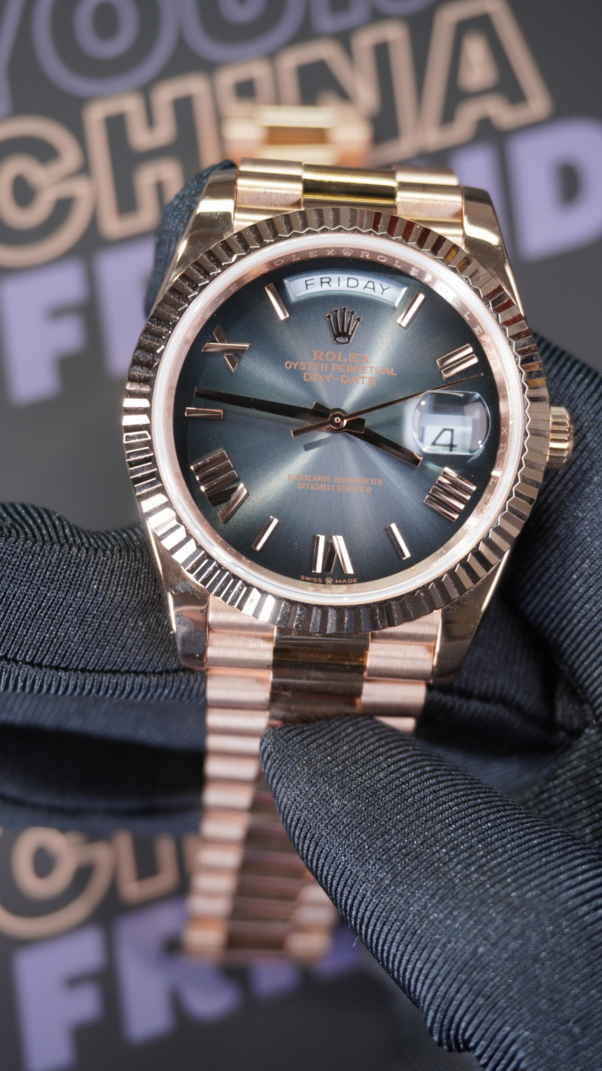DayDate Rose Gold Smoke Ombre 40mm 7