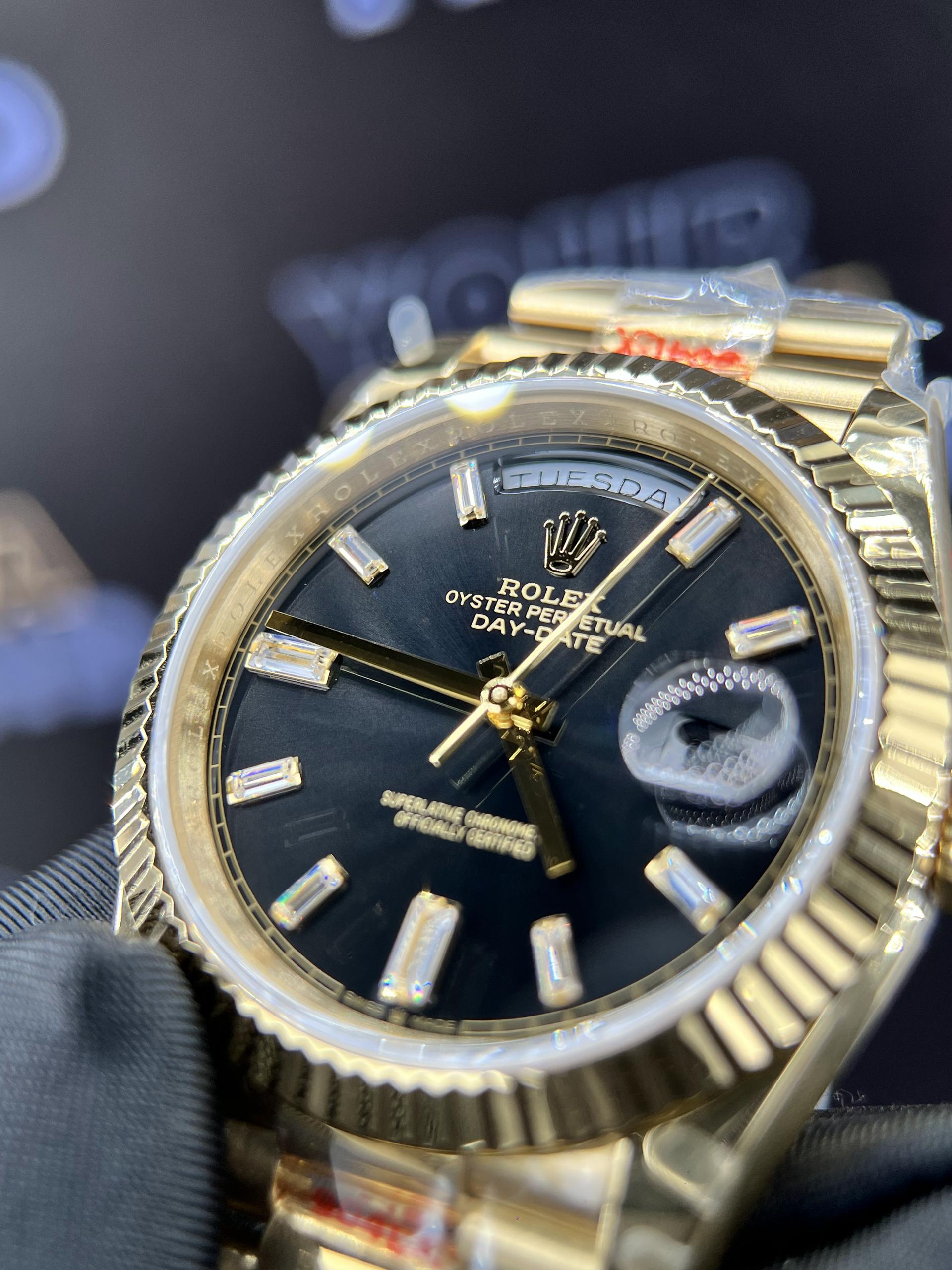 DayDate Yellow Gold Black Diamond 40mm 3