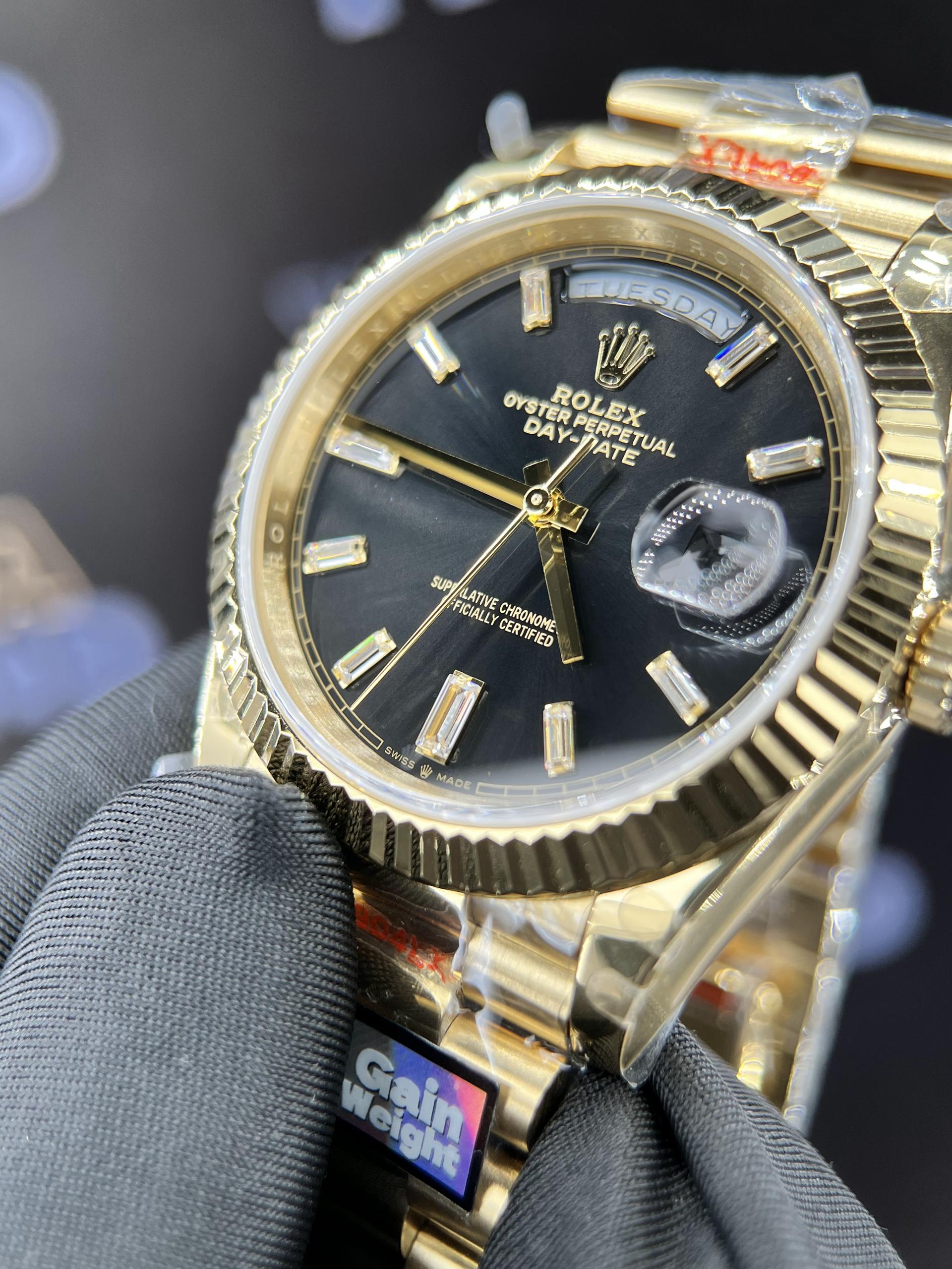 DayDate Yellow Gold Black Diamond 40mm 4