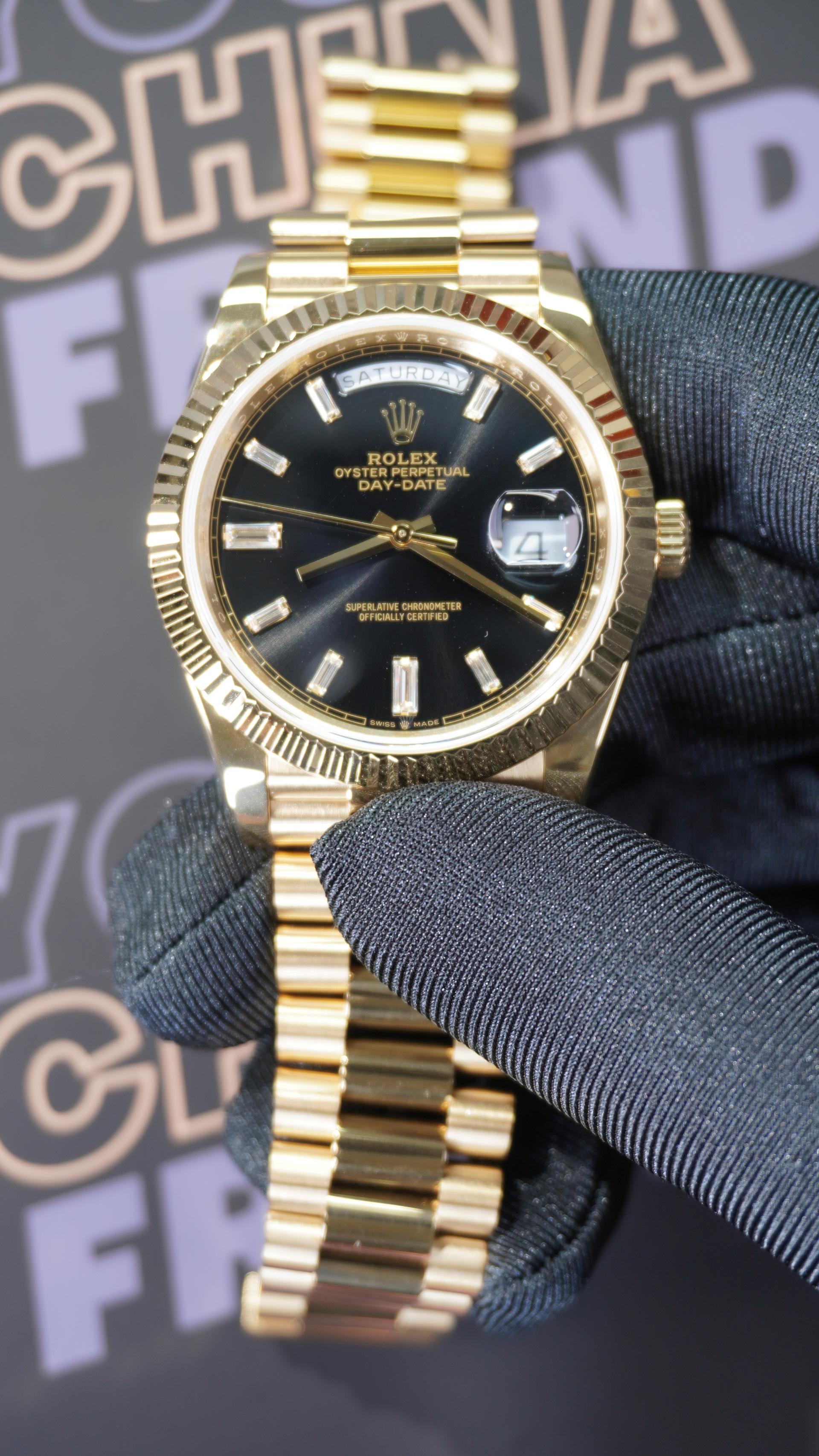 DayDate Yellow Gold Black Diamond 40mm 6