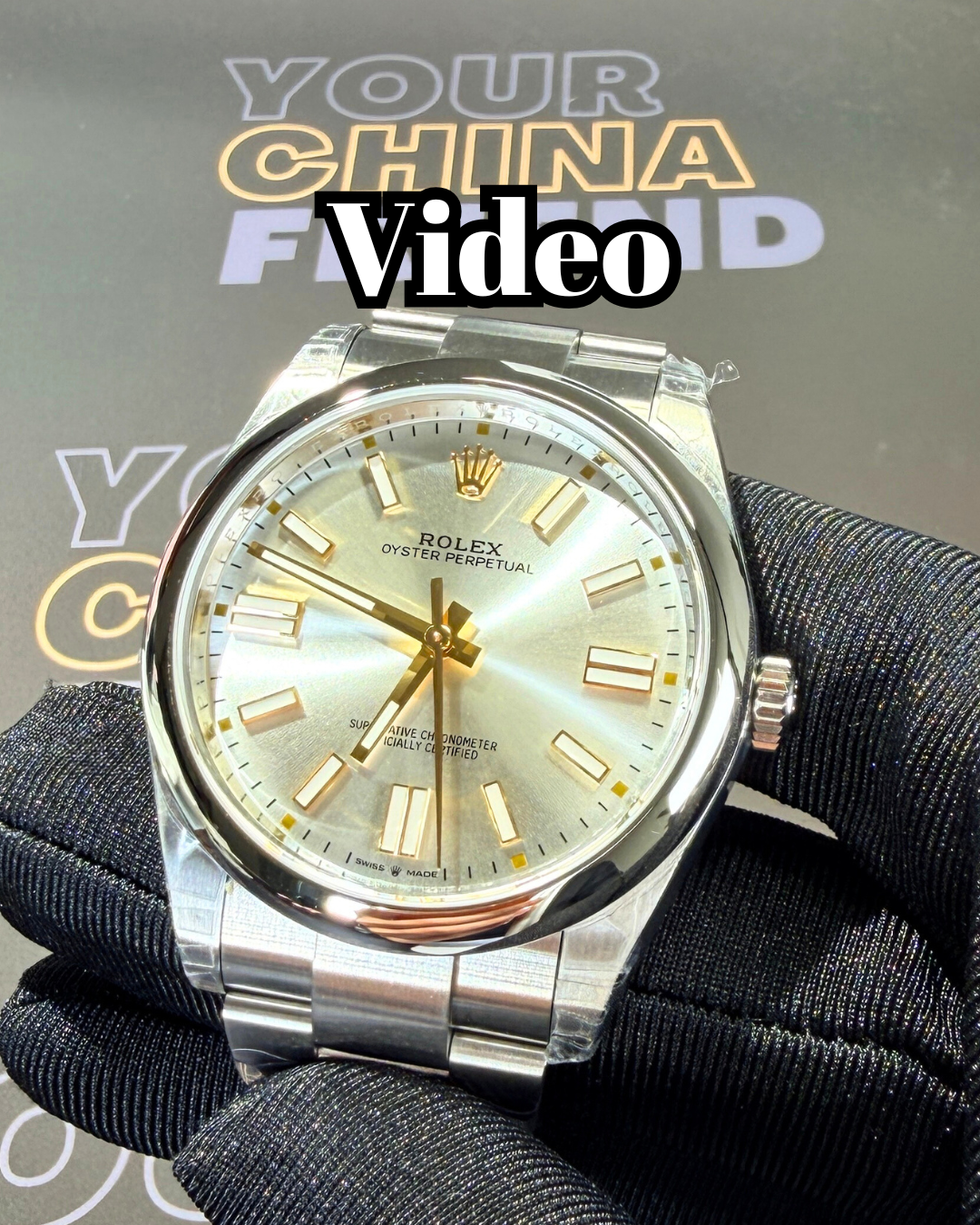Oyster-Perpetual 41mm Silver Index Dial video
