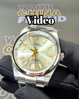 Oyster-Perpetual 41mm Silver Index Dial video