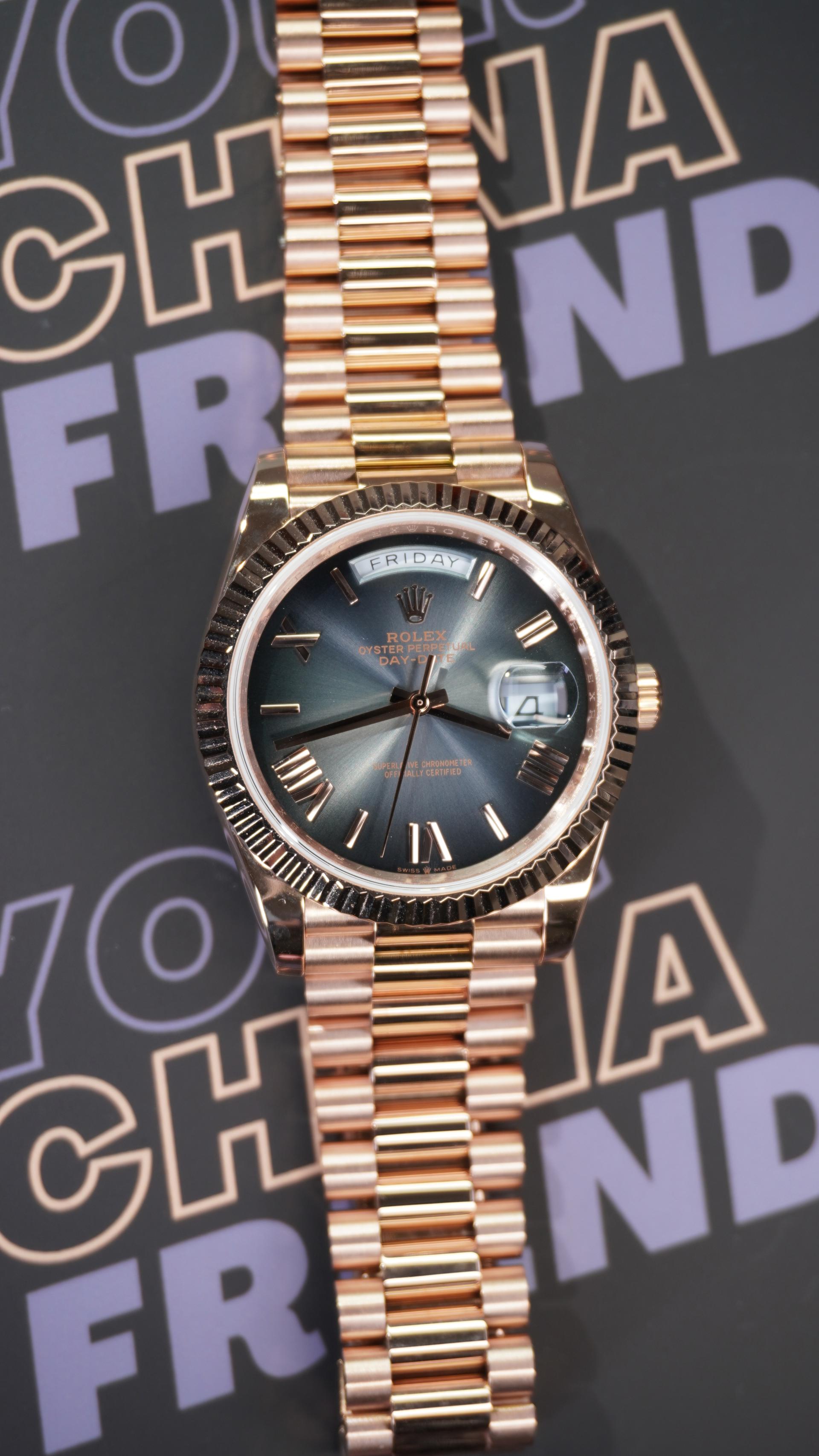 DayDate Rose Gold Smoke Ombre 40mm
